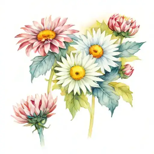 Daisy And Chrysanthemum