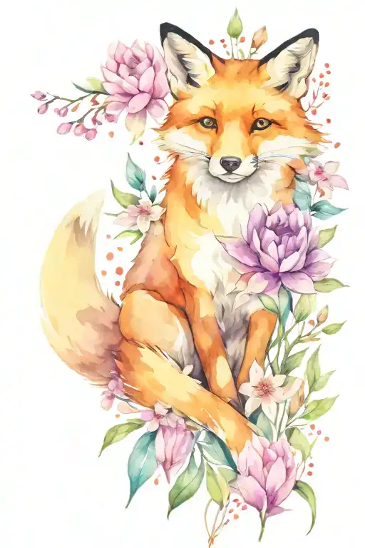 Fox And Flowers
