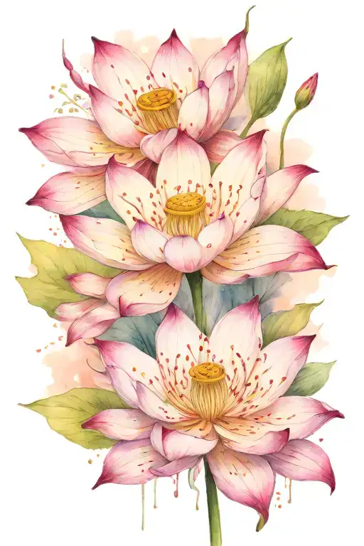 Lotus Flower Embracing Spider Lily
