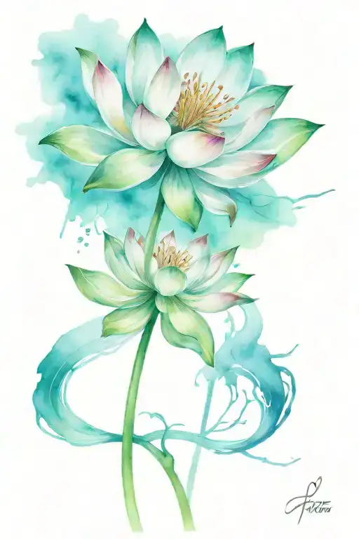 Lotus Flower Embracing Spider Lily