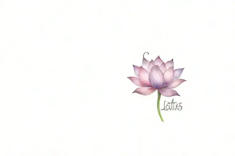 Lotus Flower Name Written