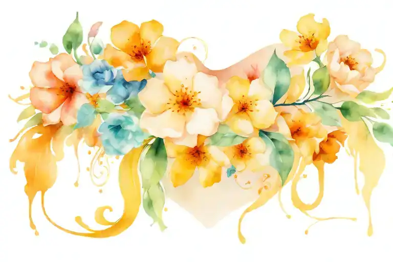 Floral Chest With Bold Color Splashes