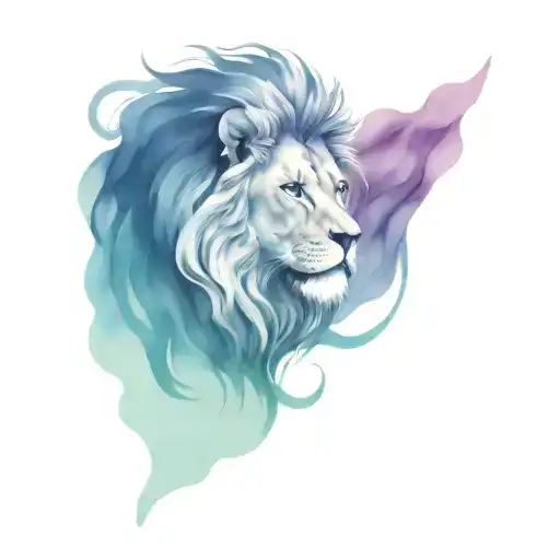 Lion And Water Waves