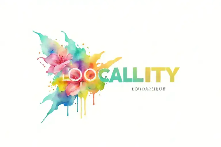 Word Locality With Color Splash Background