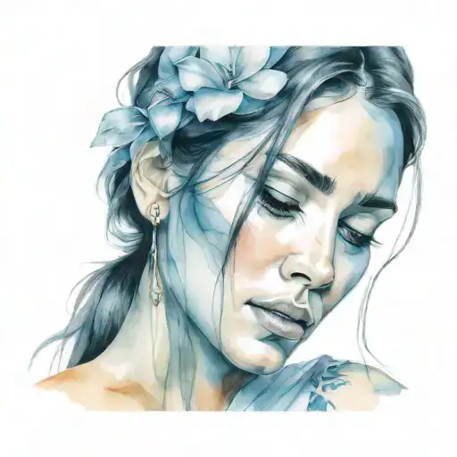 Beautiful Hispanic Woman Crying