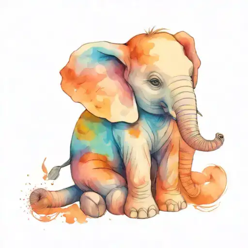 Cute Elephant Sitting