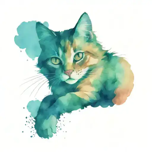 Fluffy Ginger Cat Sitting