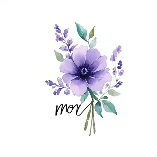 Purple Flowers With Mom