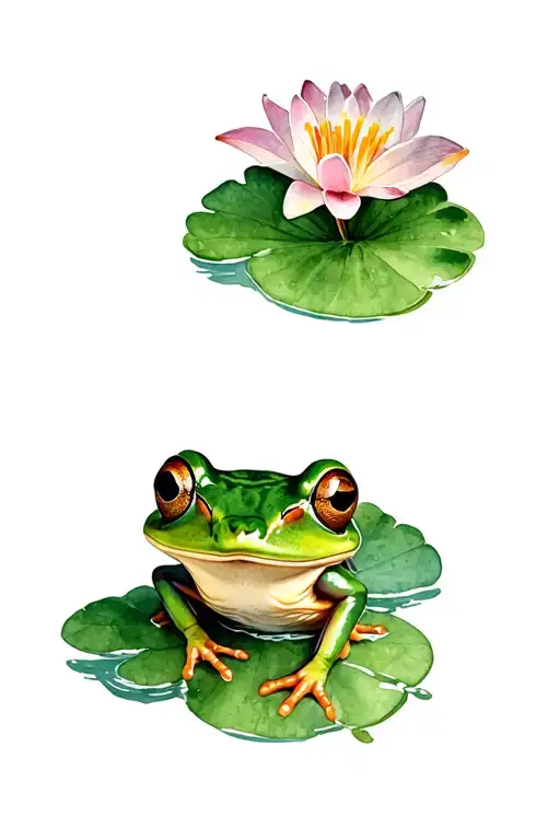 Frog On Lily Pad