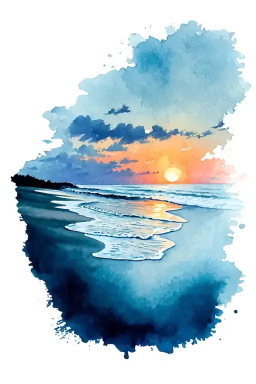 Beach Sunset Sky