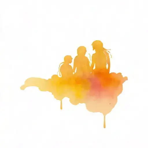 A Mother's Tattoo For Her Three Children In The Style Of Lord Of The Rings