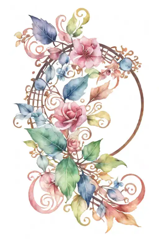 Musical Circle Of Fifth Leaf In Chains