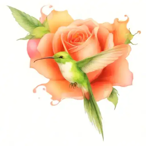 Hummingbird Roses Butterfly