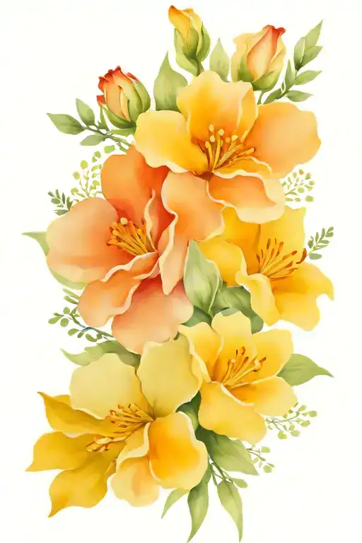 Birth Flower Bouquet Tied