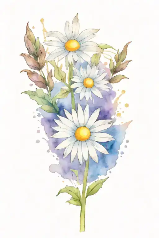 A Daisy Flower On An Elongated Stem In A Brown Pot That Smiles From The Marijuana Plant