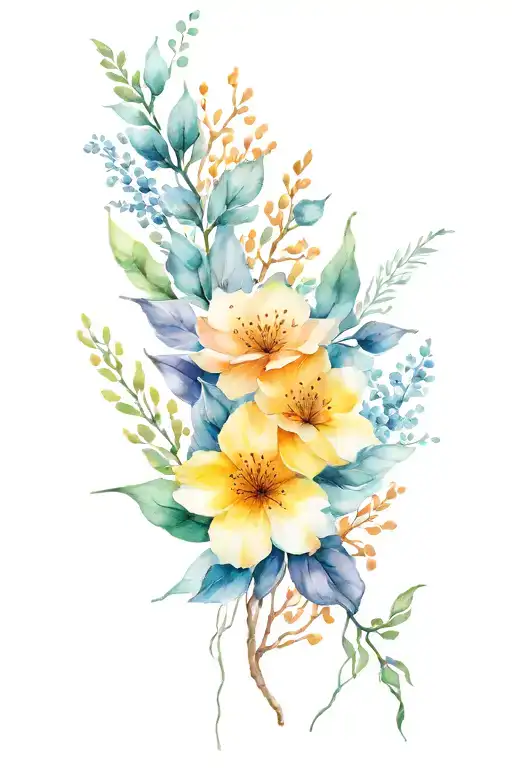 Flowers And Plant Branches