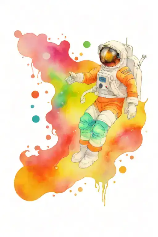 Astronaut Planets Northern Lights