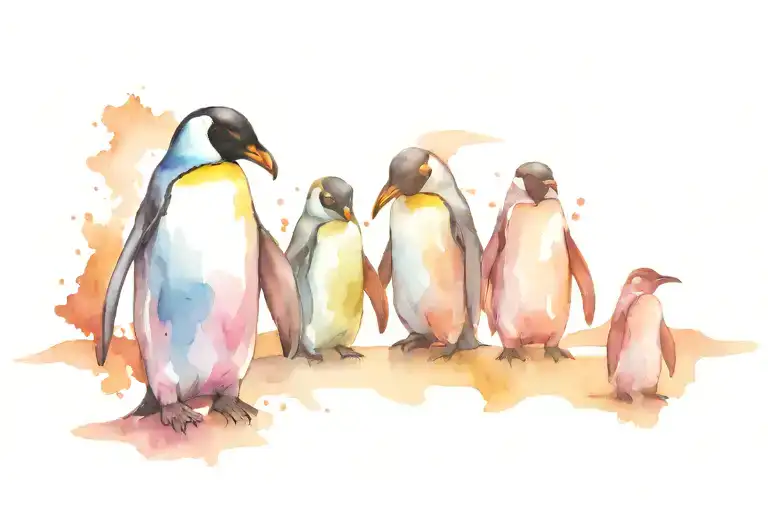 Penguin Family Posing