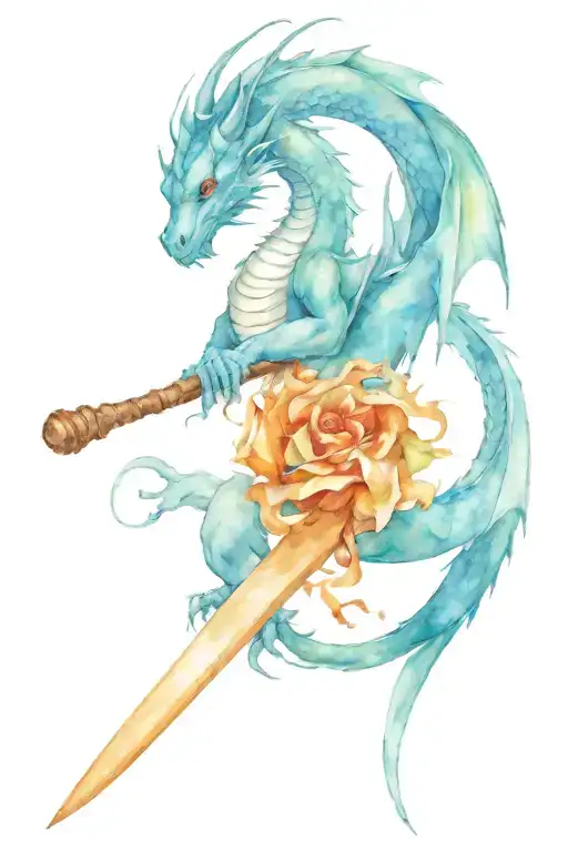 Dragon Wrapped Around A Cricket Bat Wrapped