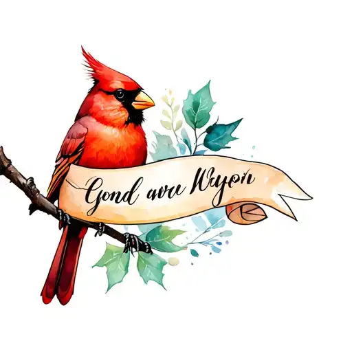 Cardinal With Banner