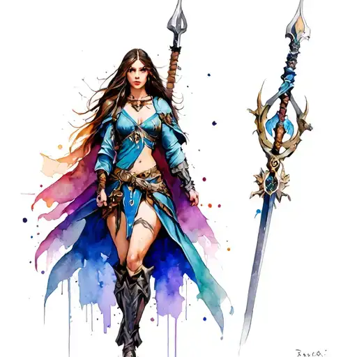 Barbian Female Warrior Dnd