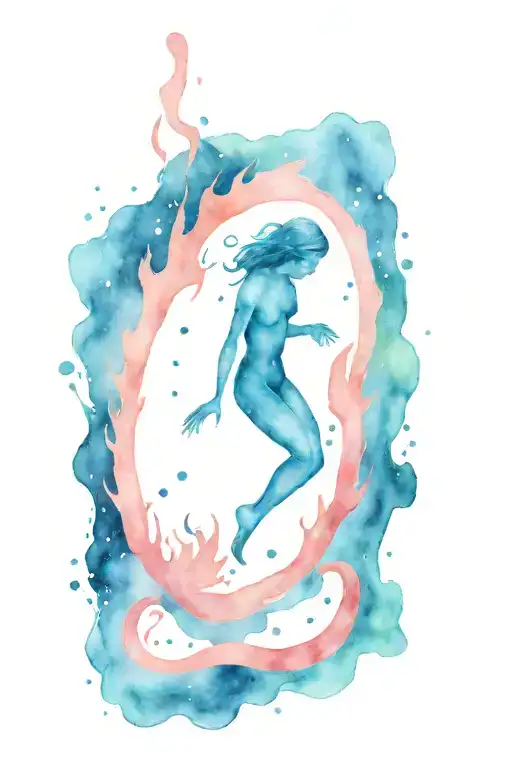 Aquarius Constellation With Wave Glyph