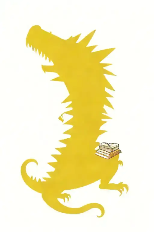 Book Hoarder Dragon With Glasses