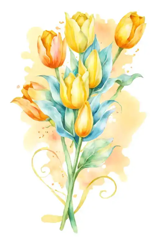 Tulips Angel Grandma