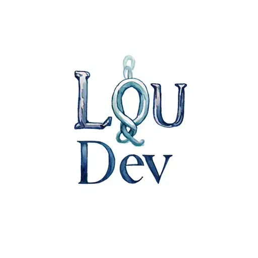 The Word Lou And Dev In A Large Steel Chain Links Intertwined With The Letter