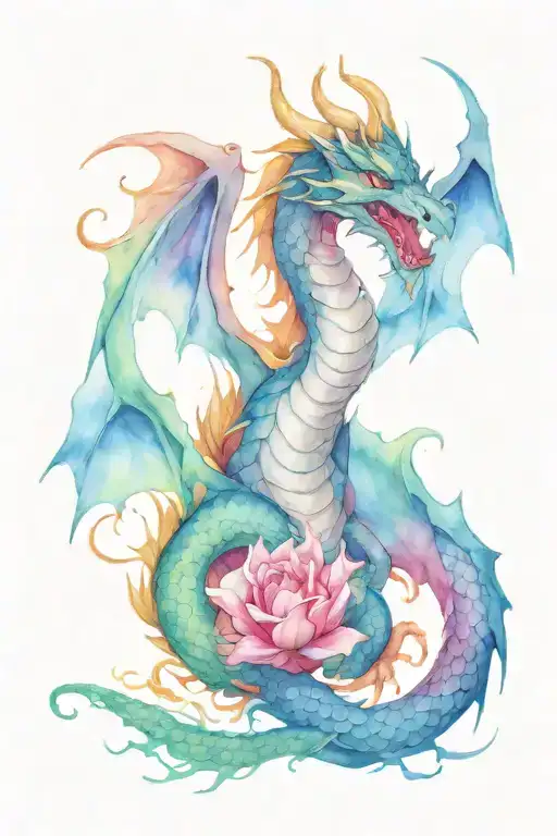 Dragon Tattoo Design Featuring
