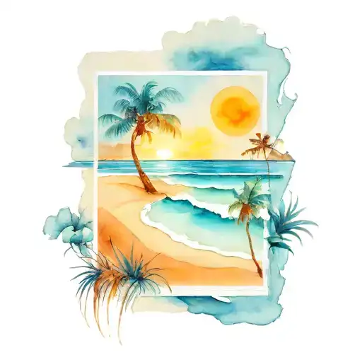 Sunset Beach Landscape