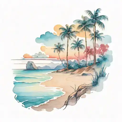Sunset Beach Landscape