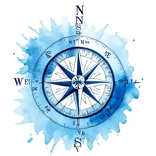 Compass Rose With Intricate Details