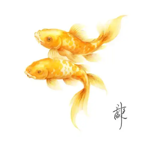 Koi Fish Swimming