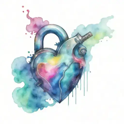 Space Heart Shaped Lock
