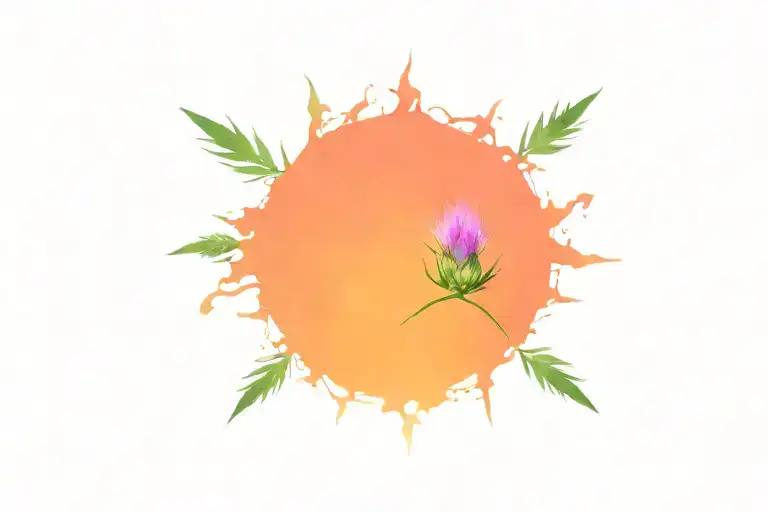 Thistle Fireweed Heather Flowers Scottish Flag Bow