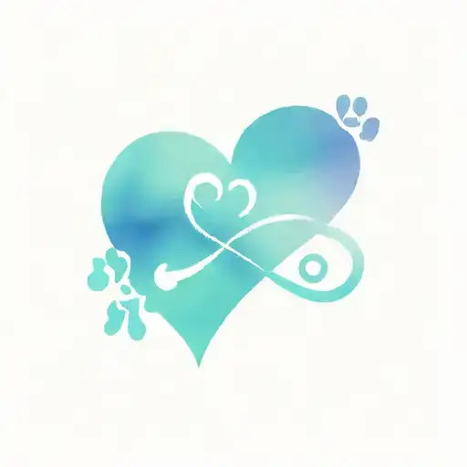 Infinity With Dog Paws And Heart