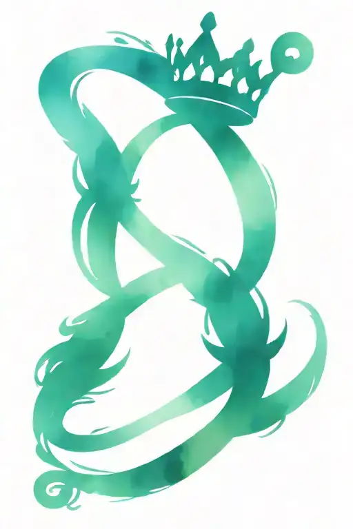 King And Queen Crown Tattoo Infinity Symbol