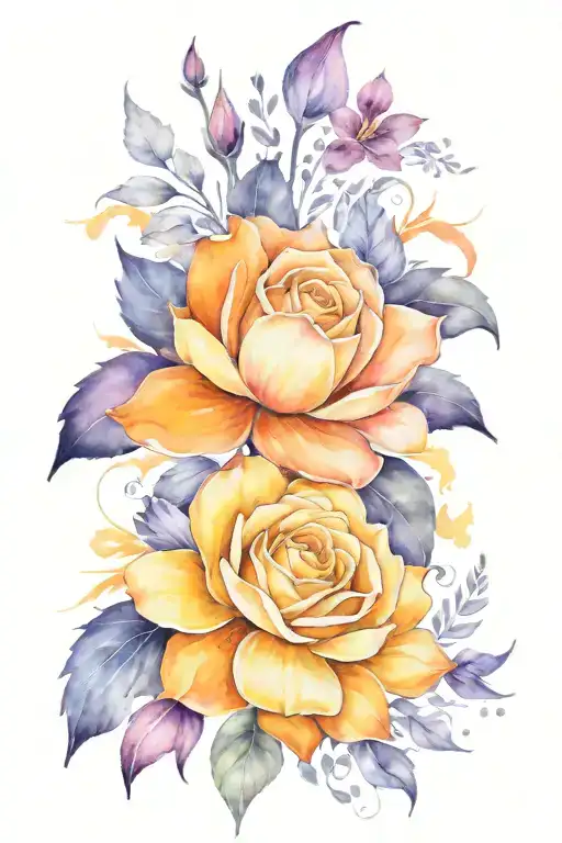 Yellow Rose Orange Gerber Daisy Purple Tiger Lily