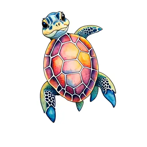 Happy Baby Sea Turtle