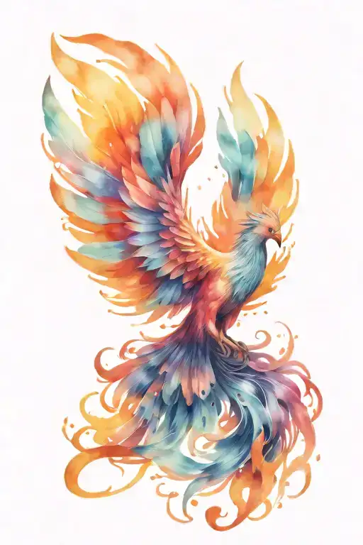 Rising Phoenix Wings Spread
