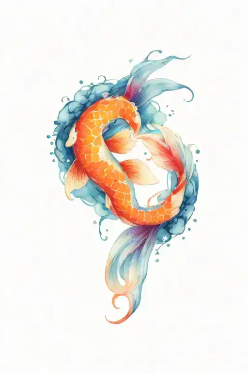 Circling Koi Fish Yin