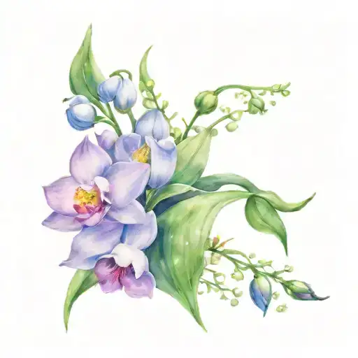 Lily Of The Valley And Cosmos Flower