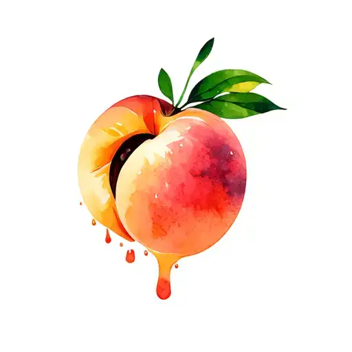 Drippy Cartoon Peach