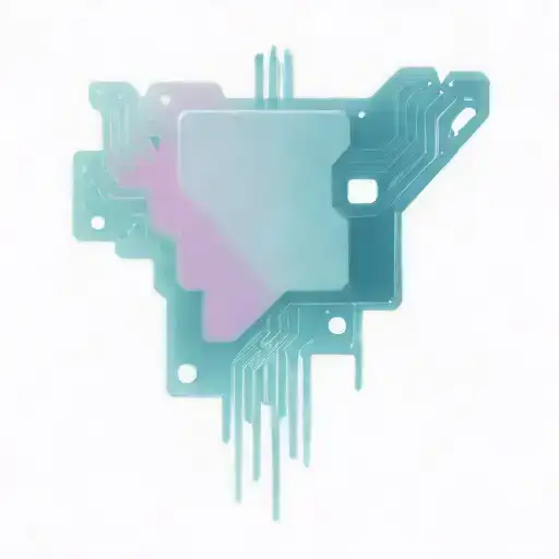 An Abstract Representation Of A Computer Motherboard With Dotwork Shading