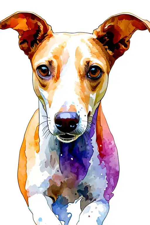 Whippet Dog Silhouette Running