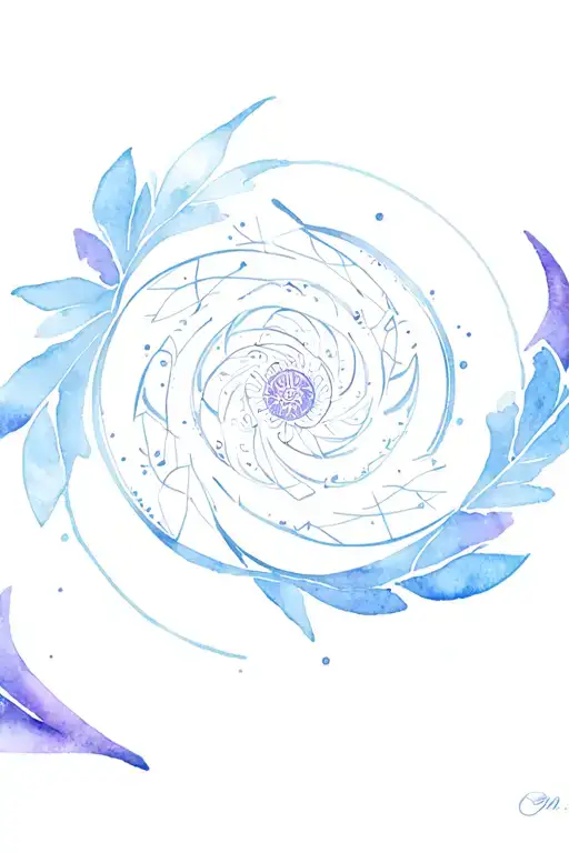 Spiral Mandala With Sacred Geometry And Psychedelic Details