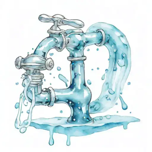 The Letters G E E Coming Out Of A Faucet Like Water Droplets