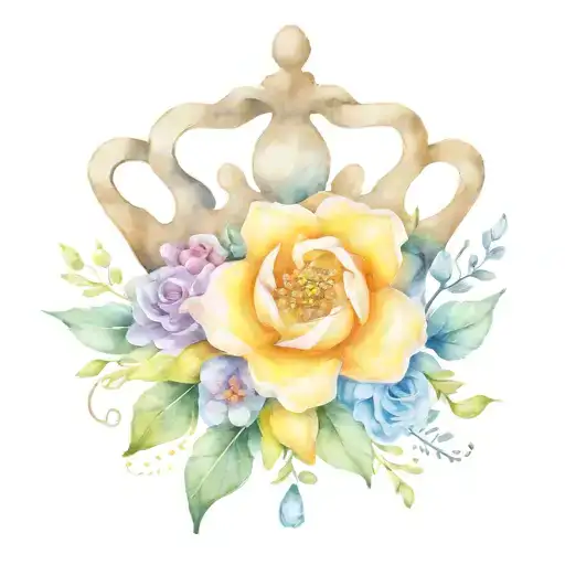Princess Crown With Flowers Intertwined