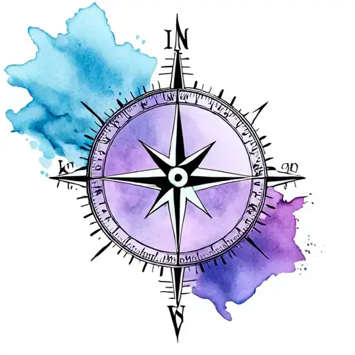 Feminine Water Color Compass